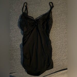 black lace/ribbed tank